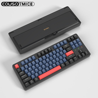 Clavier de jeu mécanique sans fil TKL 75% 87 touches, tri-mode, interrupteurs linéaires pré-lubrifiés, RGB, joint d'étanchéité