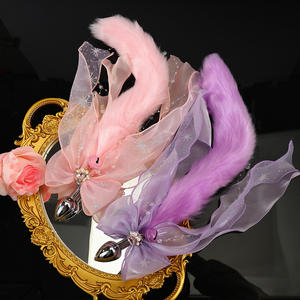 ปลั๊กก้นหางจิ้งจอก SM แบบเซ็กซี่ พร้อมโบว์ใหญ่ ผ้าลูกไม้ ปลั๊กก้นเซ็กซี่ สร้างบรรยากาศเย้ายวน ผลิตภัณฑ์ทางเพศสำหรับผู้หญิง เพิ่มความโรแมนติก - Product Image 6