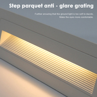 DGLUX Lumière d'escalier de haute qualité encastrée blanc chaud 3w Lampe d'angle murale encastrée Lumières d'escalier
