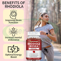 Ausreson OEM 500mg d'extrait de rhodiola rosea Gummies Concentration et soutien de l'humeur Complément énergétique Gummies Rhodiola rosea
