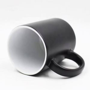 Cadeaux promotionnels pour mariage, tasses à café en céramique personnalisées avec logo, sublimation, couleur noire changeante - Product Image 3