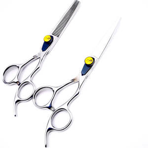 Tijeras profesionales de peluquería de 6 pulgadas, estilo tubo, tijeras planas, juego de tijeras de entresacar para diestros, para estilistas - Product Image 2