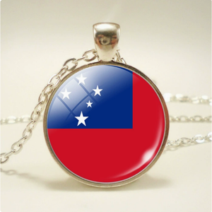 Collier drapeau de Saint-<span class=keywords><strong>Vincent</strong></span>-et-les-Grenadines, bijoux de la série drapeaux du monde, collier Time Gem, accessoires pour adultes, souvenir - Product Image 2