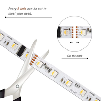 Haute qualité SMD5050 UCS512 numérique RGB Pixel LED bande lumineuse DMX512 4-en-1 RGBW USB & NFC connectivité corps en cuivre 10 pixels/m