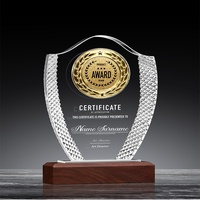 Trophée en cristal créatif, objet commémoratif, pièce décorative, récompense pratique pour les employés exceptionnels, entreprise, école
