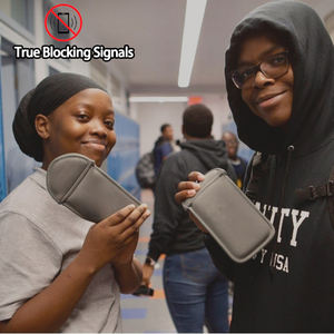 <span class=keywords><strong>Sac</strong></span> de téléphone portable casier RFID à broche cachée avec logo personnalisé pochette de collecte verrouillable en néoprène <span class=keywords><strong>sac</strong></span> de sécurité magnétique pour étudiant - Product Image 2