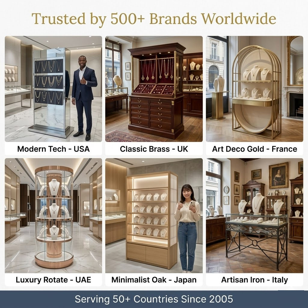 Custom Floor Standing Metal Jewelry Display Stand Rack with Acrylic Bins and Brand Graphics for Retail Store — view 6