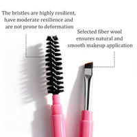 Kuas Makeup Mata Profesional HMU Dua Sisi dengan Bulu Sintetis dan Gagang ABS - Kuas Pensil Alis & Eyeliner Berkualitas Tinggi