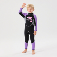 Wetsuit Anak Laki-laki Lengan Panjang Resleting Belakang Termal 3.0mm Neoprena Ramah Lingkungan Setelan Selam Jahitan Flatlock Grosir OEM Kustom