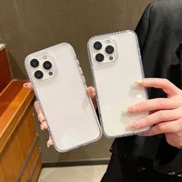 Coque transparente bicolore en TPE 2.0 haute transparence pour iPhone 18 Pro Max et iPhone 17 Pro Max, antichoc et protectrice, coque claire