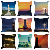 Housse de coussin de canapé à motifs d'animaux marins colorés (poissons, requins, baleines, tortues) - Vente en gros usine