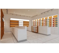 Vitrine à lunettes en bois haut de gamme personnalisée, meuble de présentation moderne et luxueux sur pied