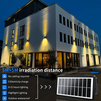 Lampes solaires d'extérieur pour jardin, 4, 6 ou 8 LED, changement de couleur RGB, éclairage mural pour maison, clôture, extérieur, décoration d'escalier