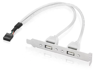 PLAQUE ARRIÈRE USB AF AVEC PC BORAD et 2 CÂBLES