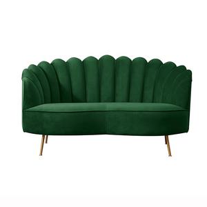 Français Meubles De Maison De Luxe En Métal Doré Jambes Canapé Deux places Salon velours Tissu Fleur Canapé - Product Image 1