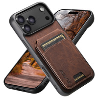 Dompet Kulit Mewah untuk iPhone 17, Flip Stand, Tempat Kartu, dan Kantong untuk iPhone 17 Air 16 Pro Max