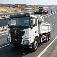 Camion benne Shacman Delong X3000 robuste pour carrière, carrosserie haute résistance, basculement stable pour le transport d'agrégats