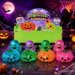 80 Designs Squishies Citrouille Fantôme, Jouet Anti-stress à Presser, Transparent, à Remontée Lente, Rempli de Maltose, en TPR, Jouet Squishy d'Halloween - Product Image 1