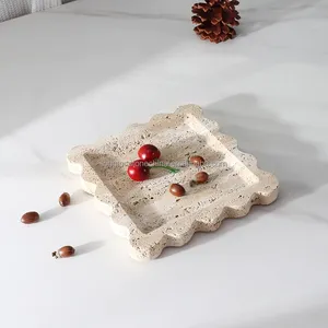 Nouveau Design Naturel Brun <span class=keywords><strong>Marbre</strong></span> <span class=keywords><strong>Plateau</strong></span> Dessous De Verre Bijoux <span class=keywords><strong>Plateau</strong></span> De Rangement <span class=keywords><strong>Table</strong></span> Ornements Décoration De La Maison De Luxe Platos Vanity Tray - Product Image 3