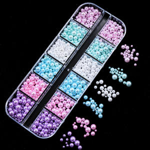 Internet Red Explosions 12 Boxed Nail Art Jewelry <span class=keywords><strong>Macaron</strong></span> Color 3D Kawaii Handmade Small Bead Decorations for Nails Fresh - Product Image 1