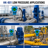 Transmetteur de Pression HK-801 4-20mA avec Affichage LED LCD IP65, Capteur Industriel OEM ODM pour la Surveillance des Liquides, Huiles Hydrauliques et Gaz