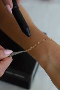 Collier et bracelet en or massif 9K, 14K, 18K personnalisés Lotus, chaîne maille trombone, Figaro, Curb, Cable, bijoux fins et durables - Product Image 6