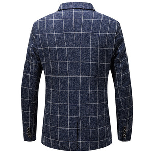 <span class=keywords><strong>Blazer</strong></span> à <span class=keywords><strong>carreaux</strong></span> élégant pour <span class=keywords><strong>homme</strong></span>, coupe ajustée, idéal pour le printemps, les mariages et les occasions décontractées – Nouvelle collection en gros - Product Image 4