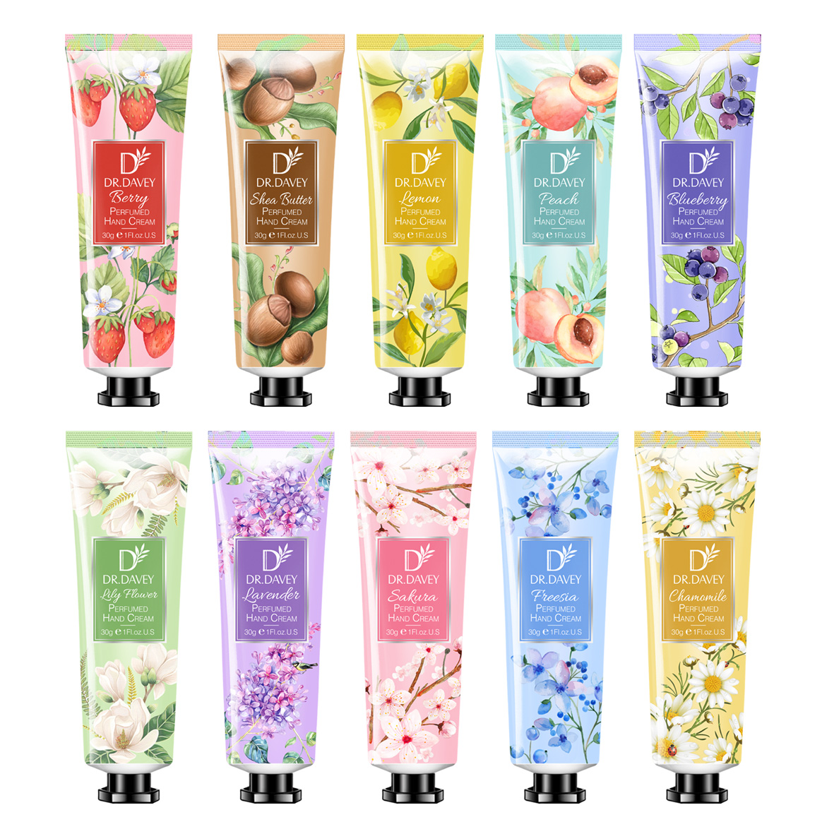 DR.DAVEY perfumed fruity hand cream 30g moisturizing and anti-chapped hand cream,hand care factory direct sales