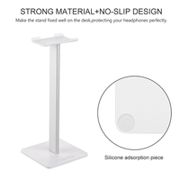 Nouveau support de casque d'abeille support de casque support d'écouteur noir blanc avec barre de support en aluminium appui-tête Flexible ABS Base solide