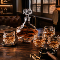 Set de Regalo de Piedras de Whisky para Hombre, Caja de Cristal Única con 8 Piedras de Granito para Enfriar Whisky, Vaso de Chupito
