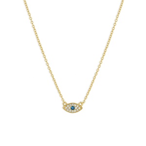 Milskye Minimalistische Sieraden 925 Sterling Zilver 18K Vergulde <span class=keywords><strong>London</strong></span> Blauwe Nanogem Boze Oog Charme Ketting Voor Vrouwen - Product Image 1