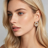 Boucles d'oreilles clipsables anti-moustiques 2026 Fashion Wreath Butterfly CZ, sans perçage, plaqué or 18 carats, bijoux invisibles indolores, vente en gros