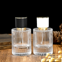 Nouveau Design 30 50 100 ml Unique Personnalisé Parfum Bouteille En Verre Vide Bouteille De Parfum De Luxe avec Boîte Emballage et Couvercle