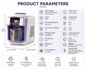 Portable <b>Countertop</b> Snowflake <b>Ice</b> <b>Maker</b> Machine 26KG/24H Fast Shaved <b>Ice</b> <b>Maker</b> for Home Cafe Restaurant - Product Image 4