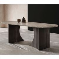 Ensemble de table à manger carrée en résine marron moderne OEHOME avec 6 chaises, meubles de salle à manger de luxe portables, garantie de 5 ans