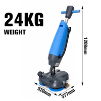Machine à béton électrique autoportée à pousser avec brosse latérale, puissance 520W, garantie 1 an, fonctionne sur batterie, excellente qualité