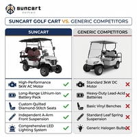 Voiturette de golf électrique en stock en Indonésie/USA/Dubaï, livraison rapide, 2 places, certifiée CE et MSDS