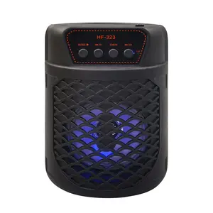 HF323户外派对音乐播放器盒发光二极管灯便携式无线音箱3英寸RGB扬声器