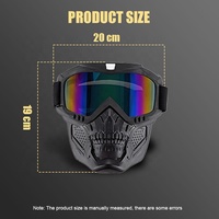 Masque de casque intégral pour moto, anti-UV, anti-poussière, lunettes de protection vintage, masque pour homme, protection faciale