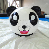 WINSUN Aire de Jeu Gonflable Géante Panda avec Tête 3D pour Enfants et Adultes, Parc Aquatique Extérieur, Location Commerciale pour Fêtes