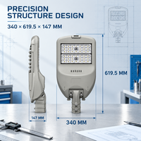 Lampadaire LED personnalisé OEM ODM 100W 120W 150W Étanche IP67 50 000 heures Garantie 5 ans Conception optique Simulation