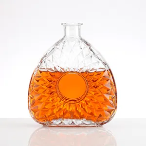 Pelindung botol sampanye Harga kompetitif untuk perjalanan dengan brendi stoneware keramik wiski gin brandy botol flagon