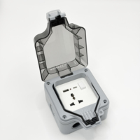 Prise de courant multifonctionnelle IP66 étanche pour extérieur, 13A 250V, 1 prise AC, 1 USB, 1 Type-C, Australie, Italie, anti-poussière, montage en surface