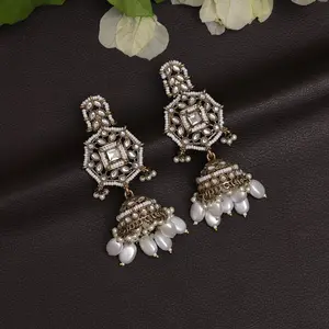 Latest Designer Indian wholesale jewelry of jhumka Kundan earrings new collections for women's stylish earrings collection 2024