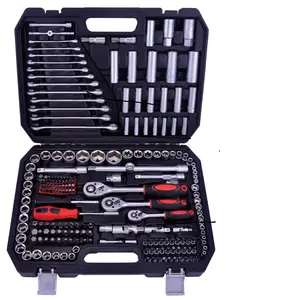 215 pcs hot sale 1/2'' 3/8''dr. industrial socket spanner combi tool set in household