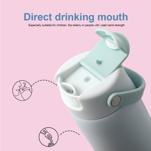 Ensemble <span class=keywords><strong>de</strong></span> bouteilles d'eau Everich en Tritan et acier inoxydable avec couvercle à paille rabattable et poignée confortable pour tous les âges - Product Image 4