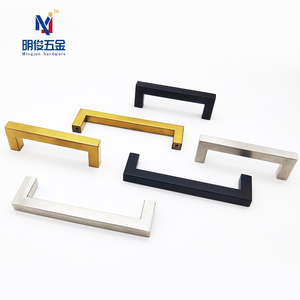 Furniture Hardware Cabinet Pulls Dresser Bedroom Kitchen Handles <strong>Square</strong> Brushed Gold <strong>Drawer</strong> Door Handles Warehouse Living Room - Product Image 2