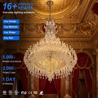 Lustre en cristal très vendu, certifié RoHS, pour salle de banquet, hall d'hôtel, cérémonie de mariage, salle de conférence, exposition