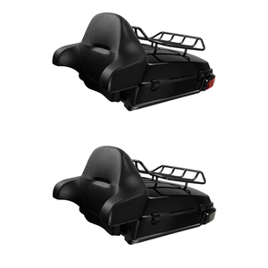 TCMT Chopped Tour Pack, <span class=keywords><strong>feu</strong></span> <span class=keywords><strong>arrière</strong></span> LED, porte-bagages <span class=keywords><strong>arrière</strong></span>, dossier de selle, porte-bagages, compatible avec <span class=keywords><strong>Harley</strong></span> Touring Electra Road Street Glide 2014-2026 - Product Image 3