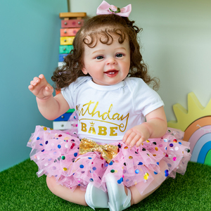 NPK 60CM Poupée Haute Qualité <span class=keywords><strong>YANNIK</strong></span> Grande Taille Bébé Reborn Toddler Poupée Fille Populaire Douce Câlin Corps avec Cheveux Bruns Enracinés - Product Image 1